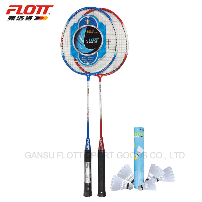 FBR-0583  FLOTT Alloy badminton set (2 racket + 12 shuttleco