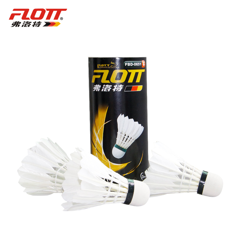 FBD-0687 FLOTT 3pcs Duck Feather Shuttlecock